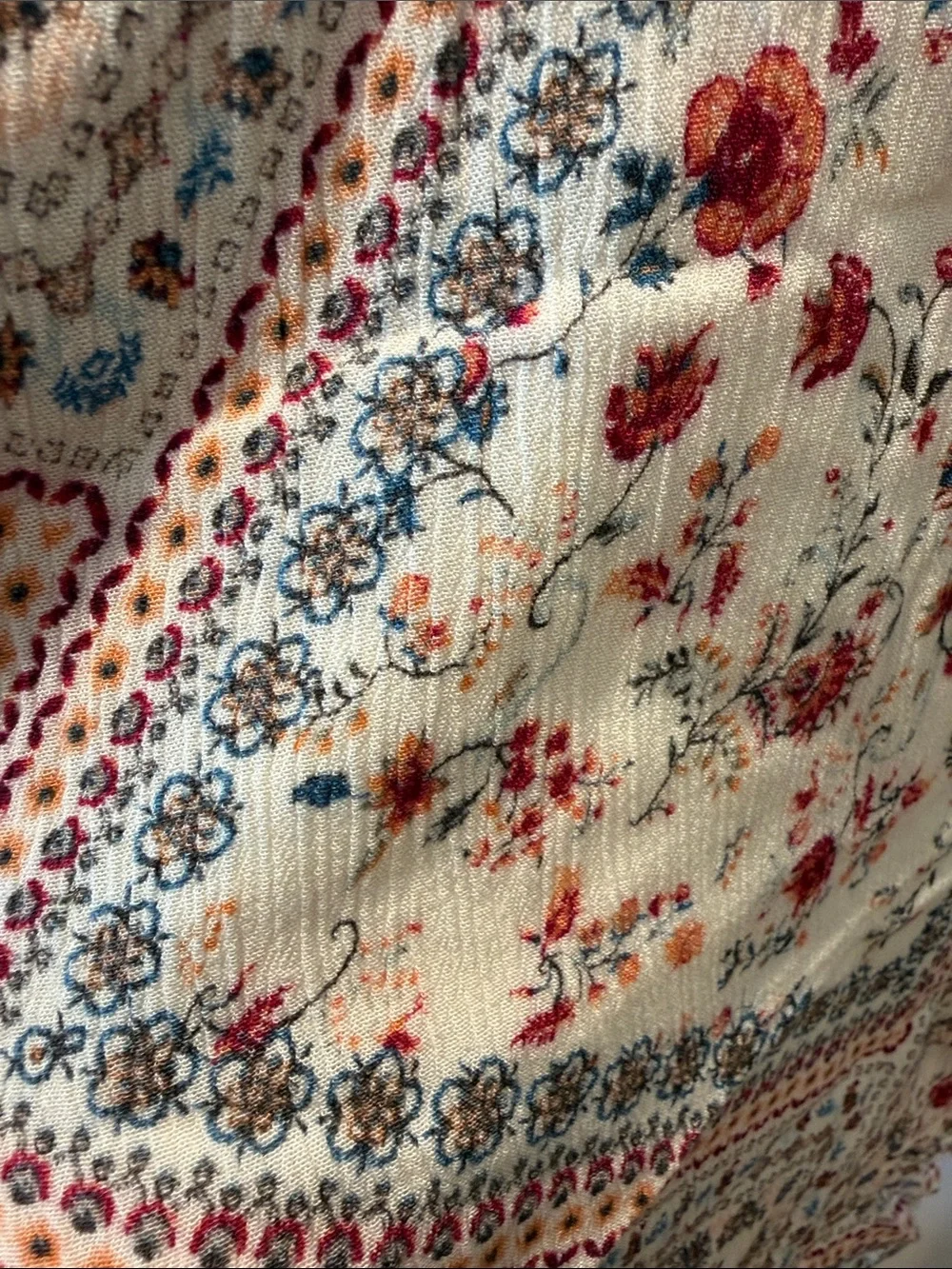 miami Cream Floral Spaghetti-Strap dress - Picture 3 of 4